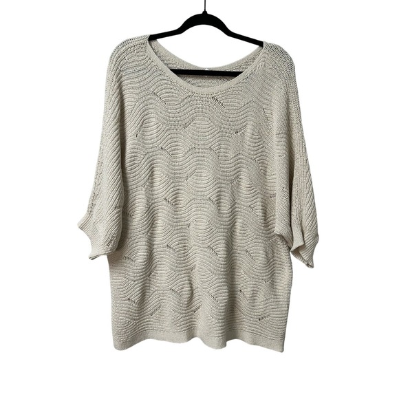J. Jill Sweaters - J. Jill Wavy Texture Ribbed Sweater‎ Women's Size XL Barley Dolman Sleeve